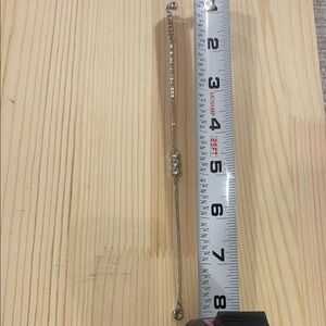 Silver Tone Bezel Set Crystal Station Bracelet – Minimalist Tennis Style